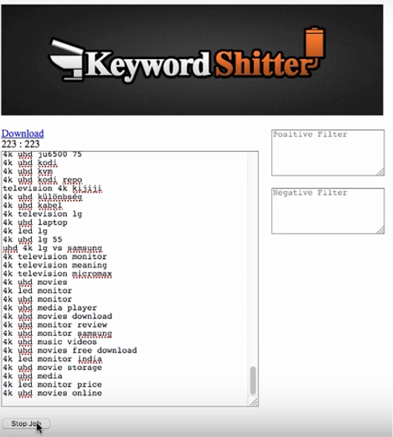 Keyword Shitter