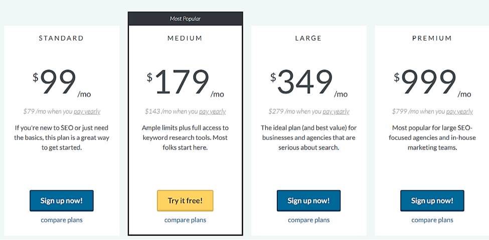 moz pro pricing